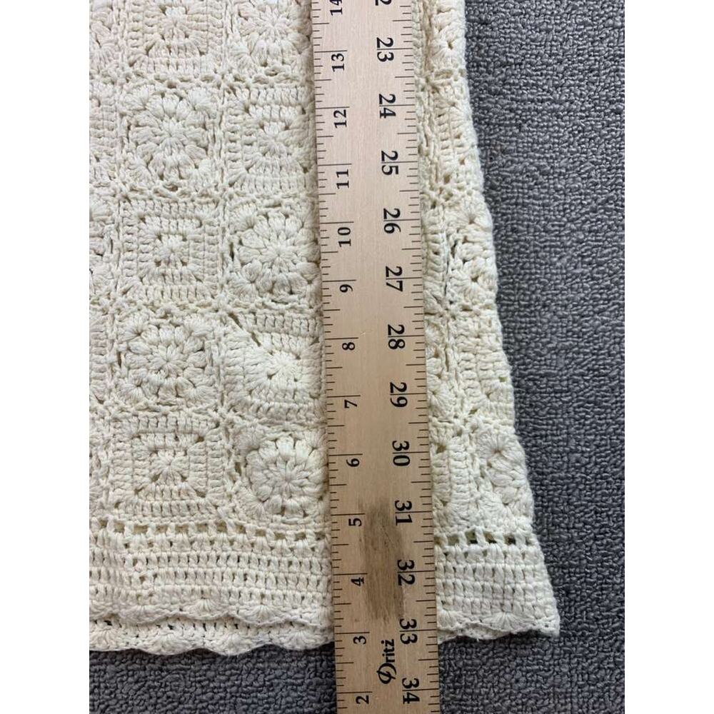 The‎ Kooples Crochet Knit Dress Women 1 Cream Sleeveless Crewneck Scallop Hem - Picture 6 of 10